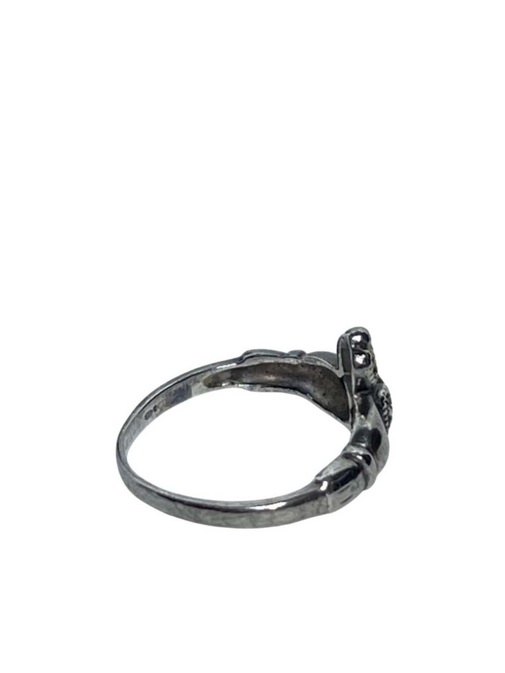 Solvar Sterling Silver And Marcasite Claddagh Ring Size 7.5 (R472) - Picture 7 of 7